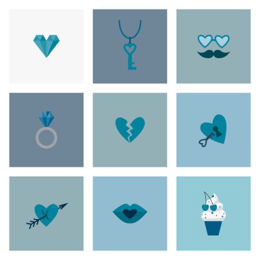 mutlu Sevgililer günü simgeler