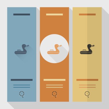 Yaz ve plaj basit düz simgeler