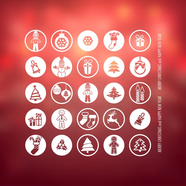 Christmas Icons set — Stok Vektör