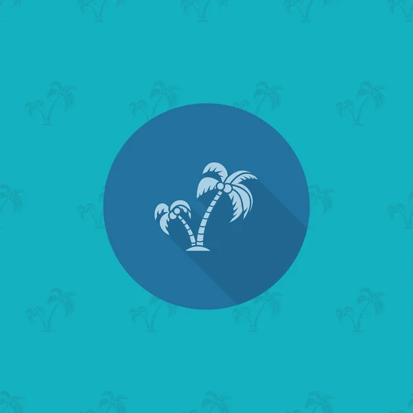 Zomer en strand eenvoudige platte pictogram — Stockvector