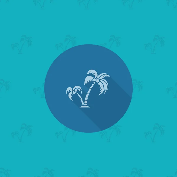 Verano y playa Icono plano simple — Vector de stock