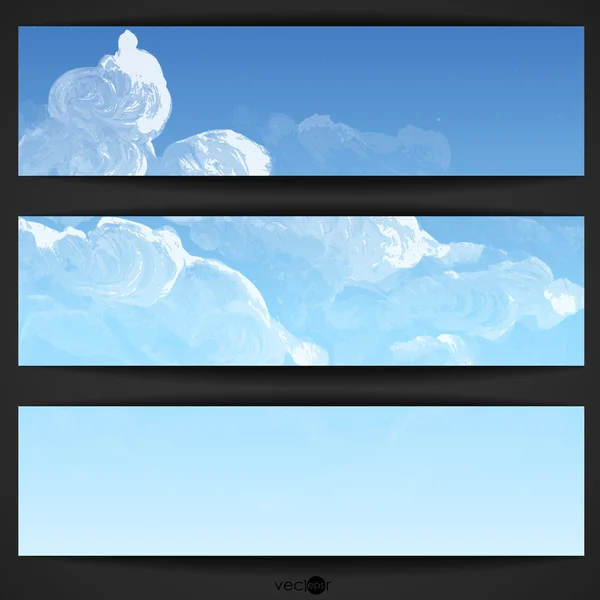 Chmury, niebo malowane tła — Wektor stockowy
