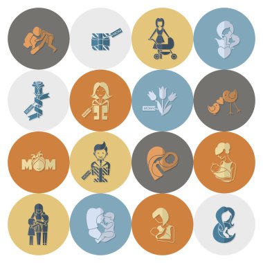 Mutlu anneler günü simgeler