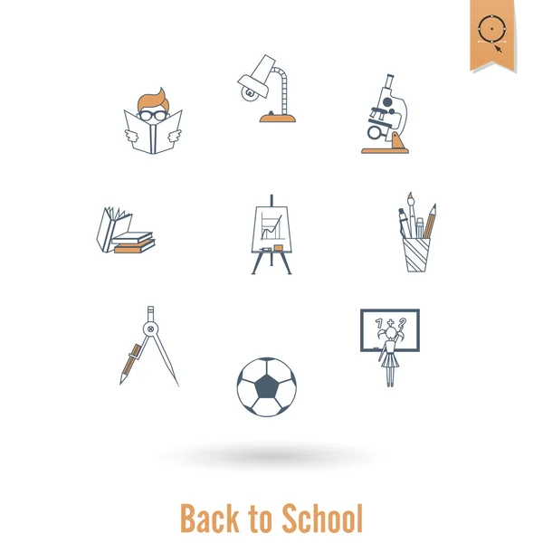 Skole og uddannelse ikoner – Stock-vektor