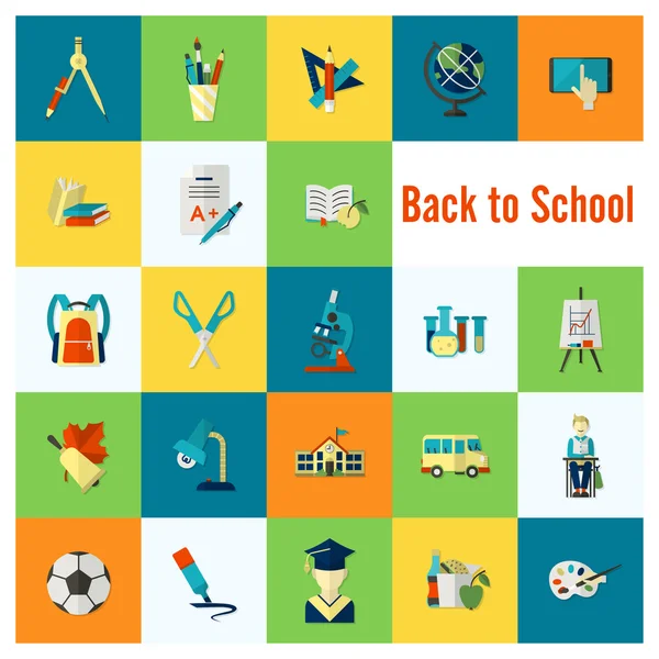 School and Education Icons — Stock Vector