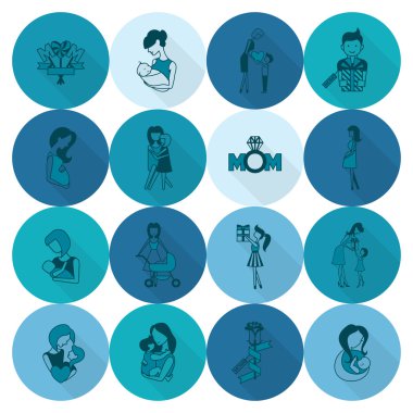 Mutlu anneler günü simgeler