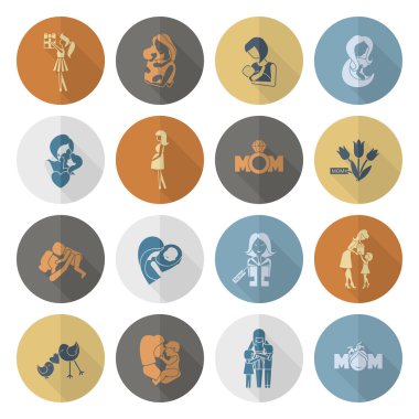 Mutlu anneler günü simgeler