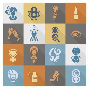 Kadının gün Icon Set