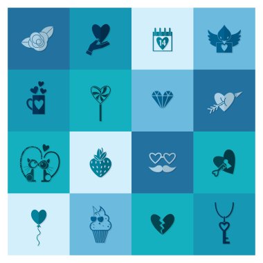 mutlu Sevgililer günü simgeler