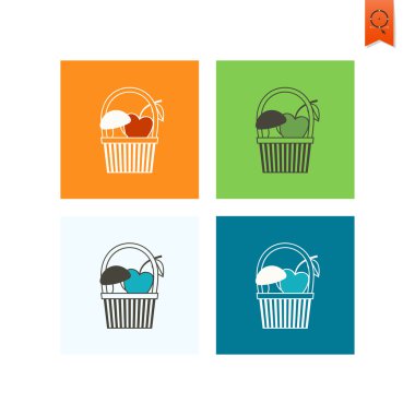 Mantar ve bir sepet elma