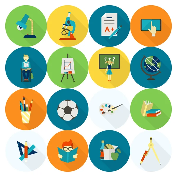 School and Education Icons — Stock Vector