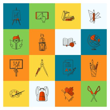 okul ve eğitim simgeleri