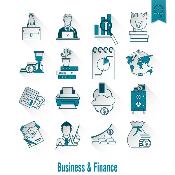 Business and Finance Icon Set — Stock Vector