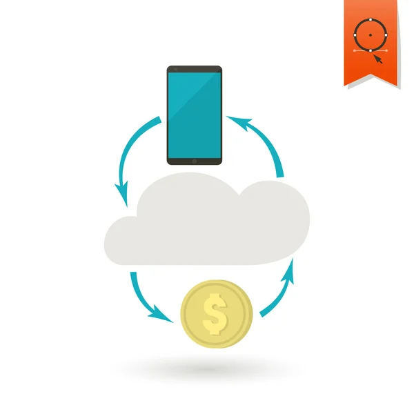 Making Money and Profit From Cloud Databases — Stock Vector