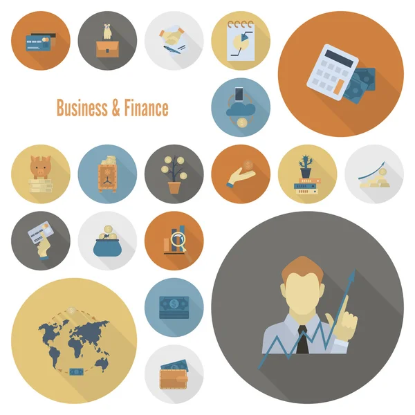 Business and Finance Icon Set — Stock Vector