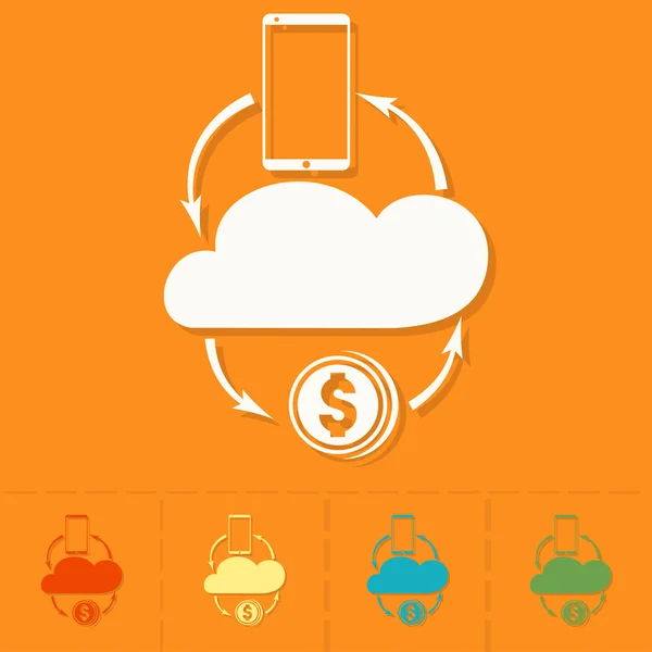 Making Money and Profit From Cloud Databases — Stock Vector