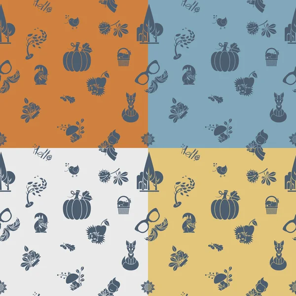 Autumn Seamless Pattern — Stock Vector