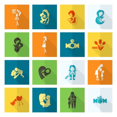 Mutlu anneler günü simgeler