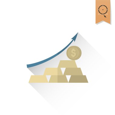 İş grafiği yukarı oklu 