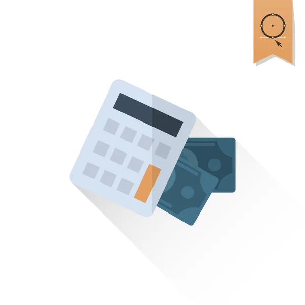 Calculadora y dinero — Vector de stock