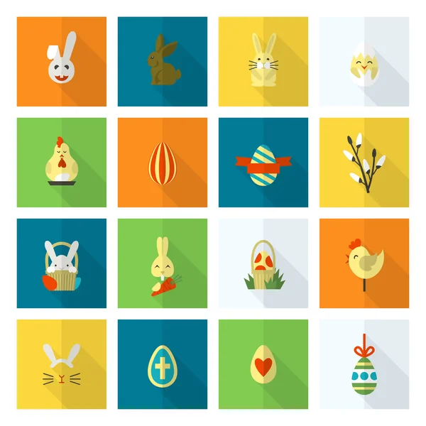 Celebración Iconos de Pascua — Vector de stock