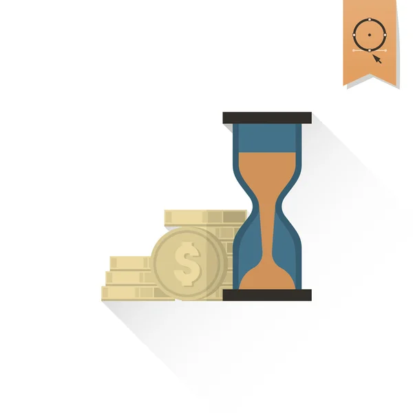 El tiempo es dinero — Vector de stock