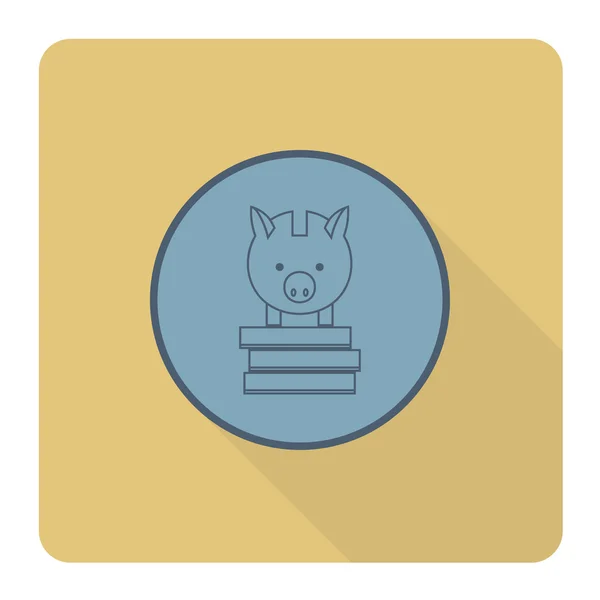 Piggy caja de dinero con monedas — Archivo Imágenes Vectoriales