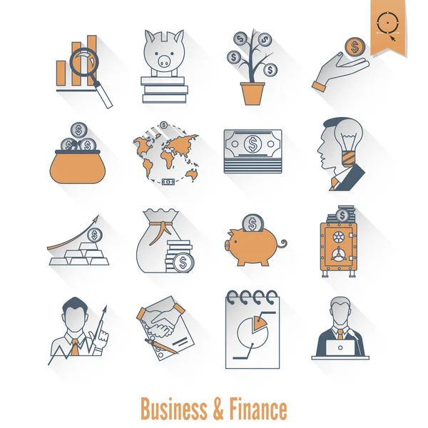 Business and Finance Icon Set — Stock Vector