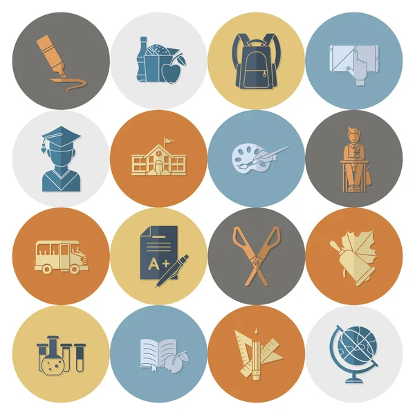 School and Education Icons — Stock Vector