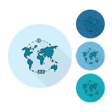 Dünya Haritası ve para
