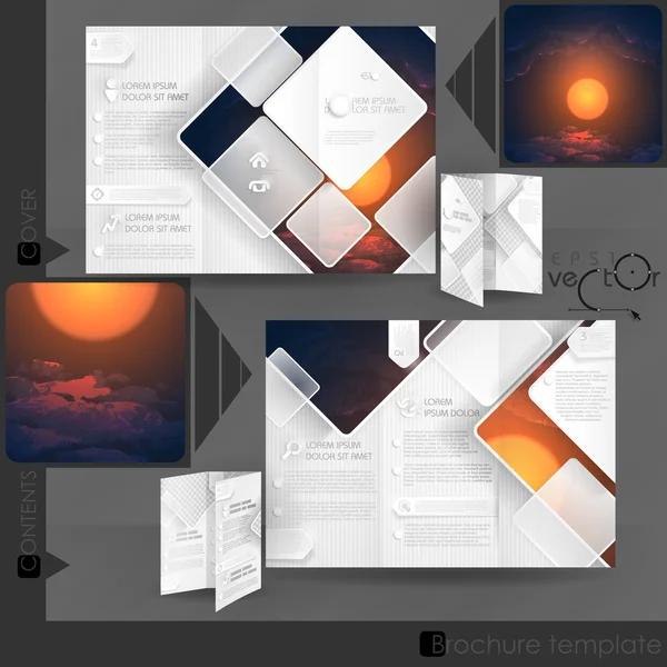 ビジネスパンフレットテンプレートデザイン — ストックベクタ