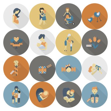 Mutlu anneler günü simgeler