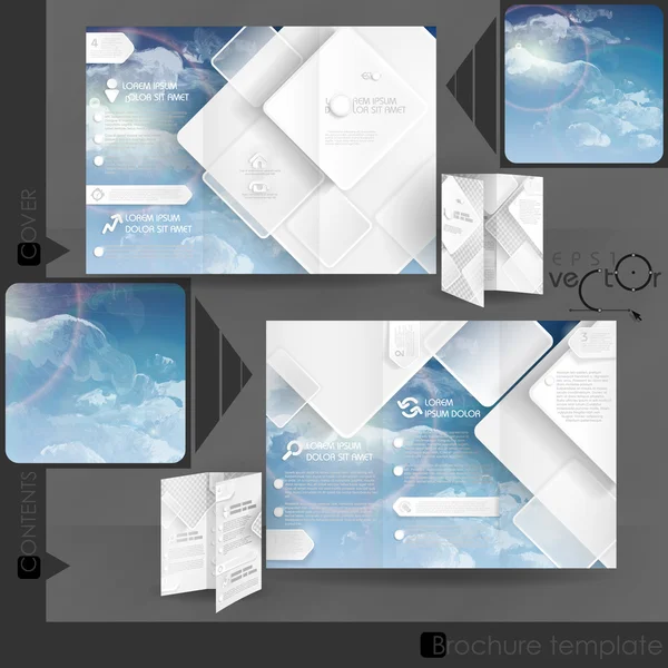 Modèle de brochure d'entreprise conception — Image vectorielle