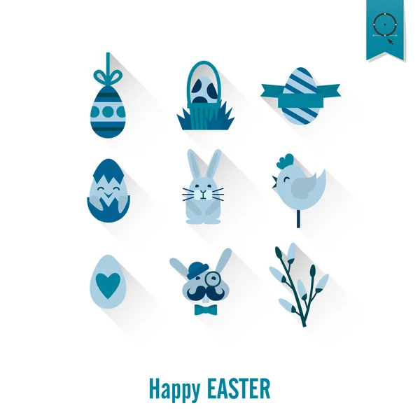 Celebration Easter Icons — Stock Vector