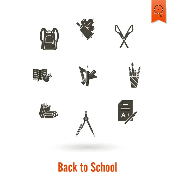 Icônes scolaires et éducatives — Image vectorielle