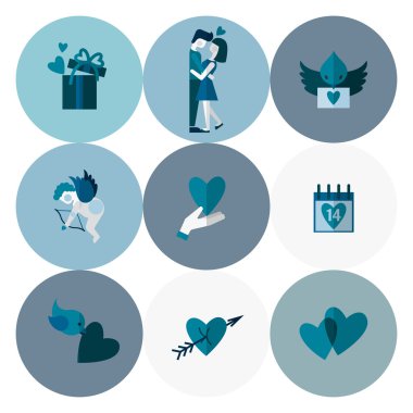 mutlu Sevgililer günü simgeler