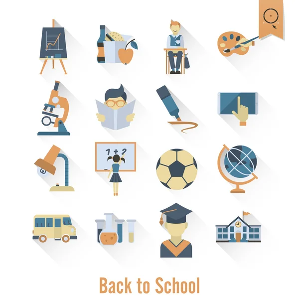 School and Education Icons — Stock Vector