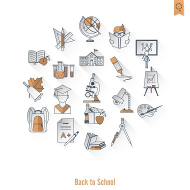 okul ve eğitim simgeleri