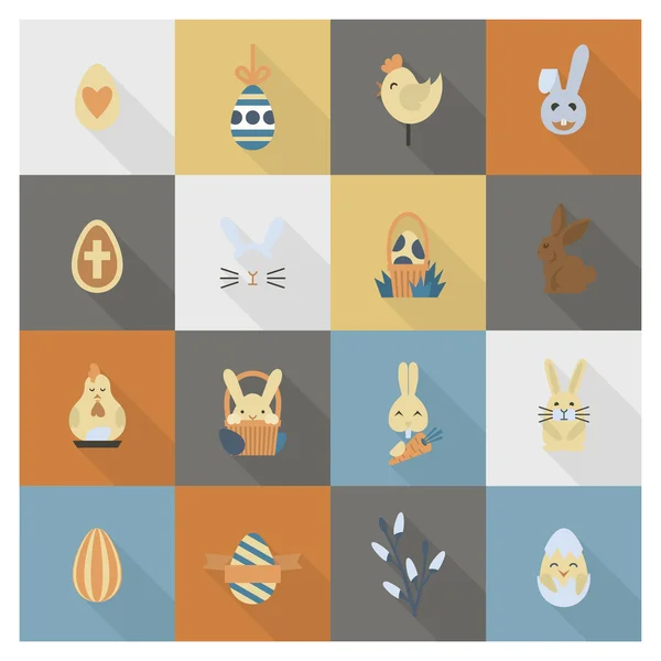 Celebration Easter Icons — Stock Vector