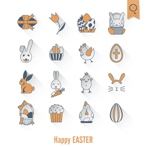 Oslava Velikonoc ikony — Stockový vektor