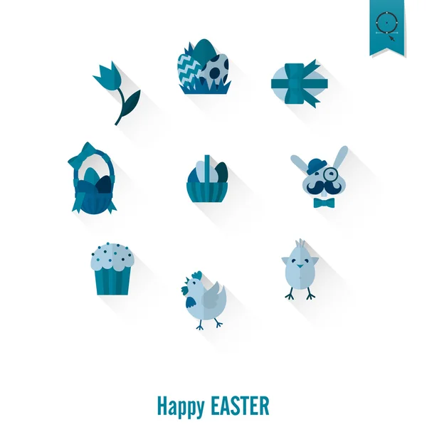 Célébration Icônes de Pâques — Image vectorielle