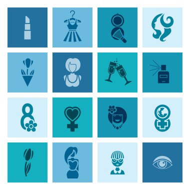 Kadının gün Icon Set