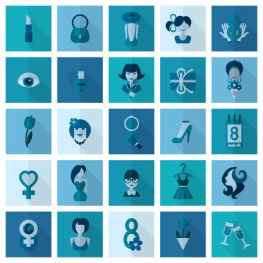 Kadının gün Icon Set