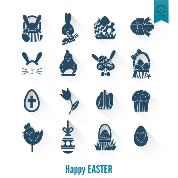 Celebration Easter Icons — Stock Vector