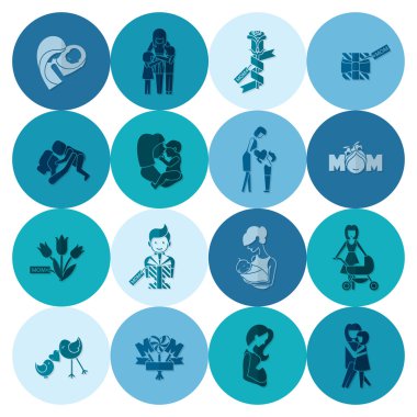 Mutlu anneler günü simgeler