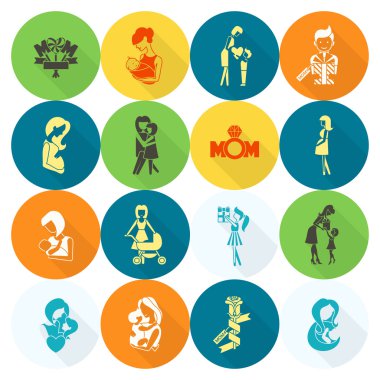 Mutlu anneler günü simgeler