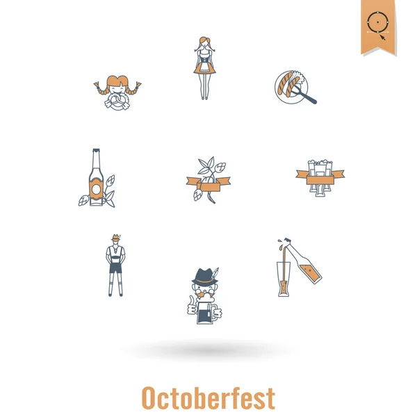 Festiwal piwa oktoberfest — Wektor stockowy