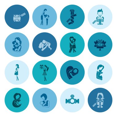 Mutlu anneler günü simgeler