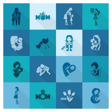 Mutlu anneler günü simgeler