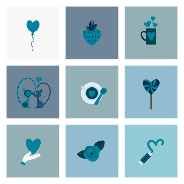 mutlu Sevgililer günü simgeler